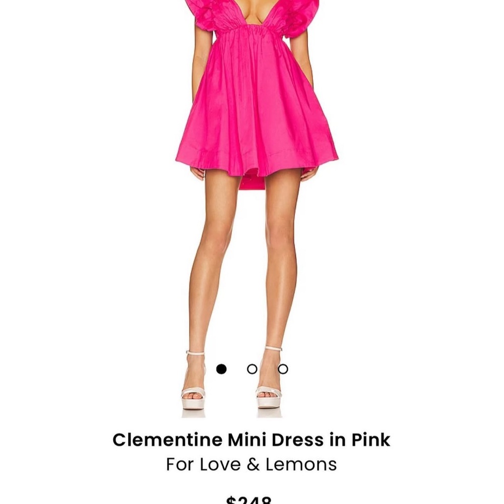 For Love And Lemons Clementine Mini Dress in Pink